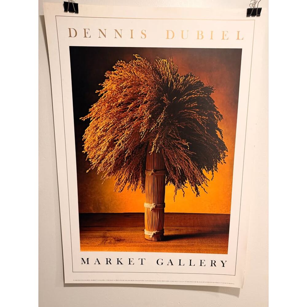 Vintage Dennis Dubiel 1982 Original Art Print “Market Gallery” Poster